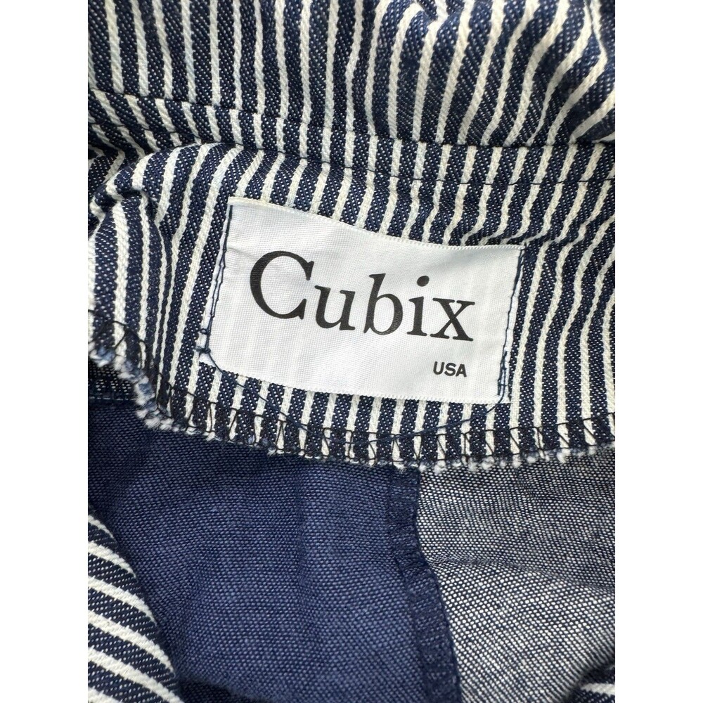 Cubix USA Denim Patchwork Button Up Jacket Vintag… - image 7